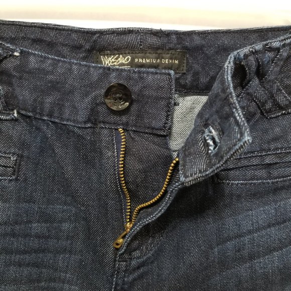 Mossimo jeans 6 Wide Leg denim trouser whiskered early 2000's stretch - Picture 8 of 13